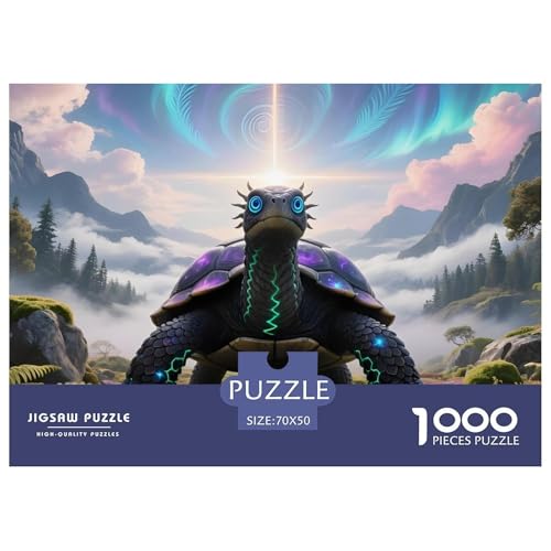 Drachen Turtle1000Teile BuntePuzzles Wildtiere Für Erwachsene Kinder Pädagogisches StressabbauSpielzeug Herausfordernde Für DekoRatteive Geschenke70x50cm/1000pcs von TFEDACVSS