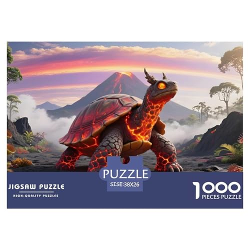Drachen Turtle1000Teile PuzzlesWildtiere Für Erwachsene Und Kinder Ab 14 Jahren Pädagogisches StressabbauSpielzeug Herausforderndes Moderne Porträts38x26cm/1000pcs von TFEDACVSS