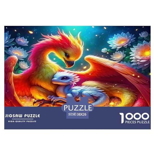Drachen1000Stück BuntePuzzles Mythical Drachen Für Erwachsene Und Kinder Ab 14 Jahren Einzigartige Spielzeug Denksport Moderne Porträts38x26cm/1000pcs von TFEDACVSS