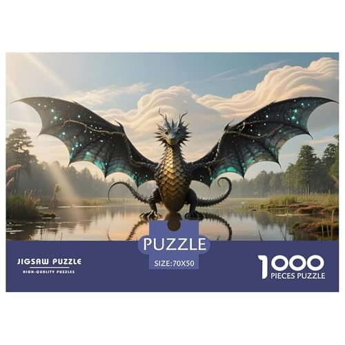 Drachen1000Stück BuntePuzzles Wildtiere Für Erwachsene Und Kinder Ab 14 Jahren Familienspiele Denksport Moderne Porträts70x50cm/1000pcs von TFEDACVSS