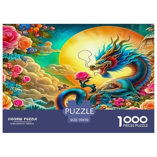 Drachen1000Teile BuntePuzzles Mythical Drachen Für Erwachsene Und Kinder Ab 14 Jahren Einzigartige Spielzeug Denksport Moderne Porträts70x50cm/1000pcs von TFEDACVSS
