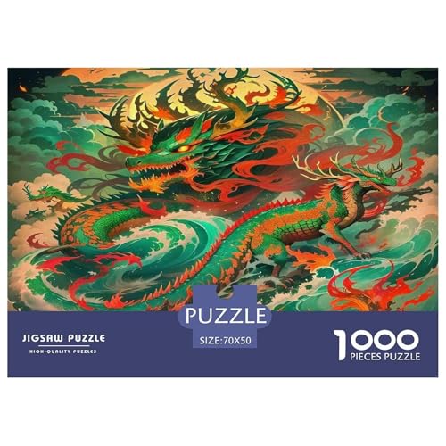 Drachen1000Teile PuzzlesMythical Drachen Für Erwachsene Und Kinder Ab 14 Jahren Einzigartige Spielzeug Herausfordernde Moderne Porträts70x50cm/1000pcs von TFEDACVSS