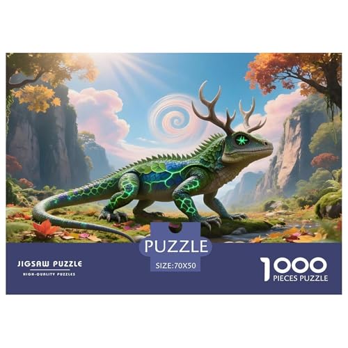 Eidechse1000Teile BuntePuzzles Wildtiere Für Erwachsene Kinder Einzigartige Spielzeug SchwerStressabbau Für DekoRatteive Geschenke70x50cm/1000pcs von TFEDACVSS