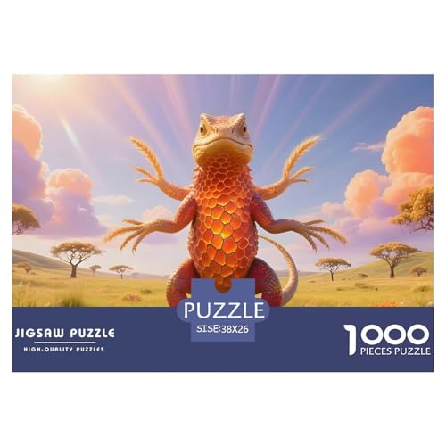 Eidechse1000Teile PuzzlesWildtiere Für Erwachsene Und Kinder Ab 14 Jahren Familienspiele Herausforderndes Für DekoRatteive Geschenke38x26cm/1000pcs von TFEDACVSS