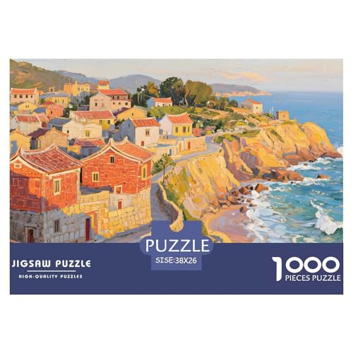 Eine kleine Insel1000Teile PuzzlesInsel Für Erwachsene Pädagogisches StressabbauSpielzeug SchwerStressabbau Für Dekorative Geschenke38x26cm/1000pcs von TFEDACVSS