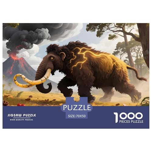 Elefanten1000Stück BuntePuzzles Wildtiere Für Erwachsene Kinder Pädagogisches StressabbauSpielzeug SchwerStressabbau Für DekoRatteive Geschenke70x50cm/1000pcs von TFEDACVSS