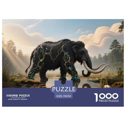 Elefanten1000Teile BuntePuzzles Wildtiere Für Erwachsene Kinder Einzigartige Spielzeug SchwerStressabbau Für DekoRatteive Geschenke70x50cm/1000pcs von TFEDACVSS