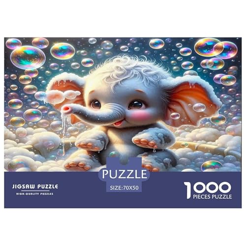 Elefanten1000Teile PuzzlesTiere Elefanten Für Erwachsene Und Kinder Ab 14 Jahren Pädagogisches StressabbauSpielzeug SchwerStressabbau Moderne Porträts70x50cm/1000pcs von TFEDACVSS