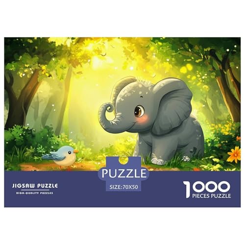 Elefanten1000Teile PuzzlesTiere Für Erwachsene Und Kinder Ab 14 Jahren Familienspiele Herausfordernde Für DekoRatteive Geschenke70x50cm/1000pcs von TFEDACVSS