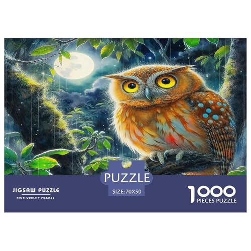 Eule1000Teile BuntePuzzles Wildtiere Für Erwachsene Kinder Einzigartige Spielzeug SchwerStressabbau Für Dekorative Geschenke70x50cm/1000pcs von TFEDACVSS