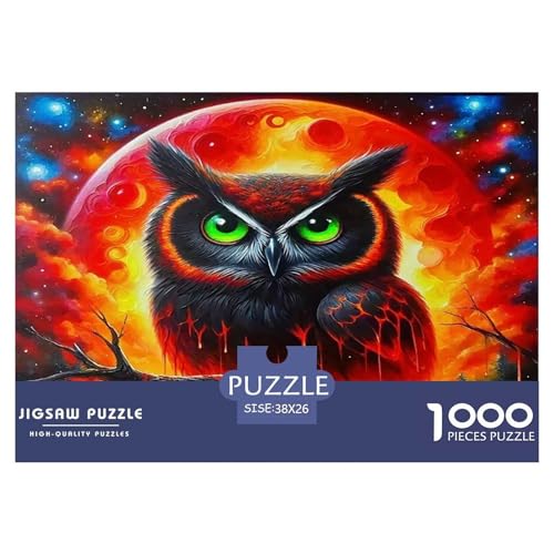 Eule1000Teile BuntePuzzles Wildtiere Für Erwachsene Kinder Pädagogisches StressabbauSpielzeug SchwerStressabbau Für Dekorative Geschenke38x26cm/1000pcs von TFEDACVSS