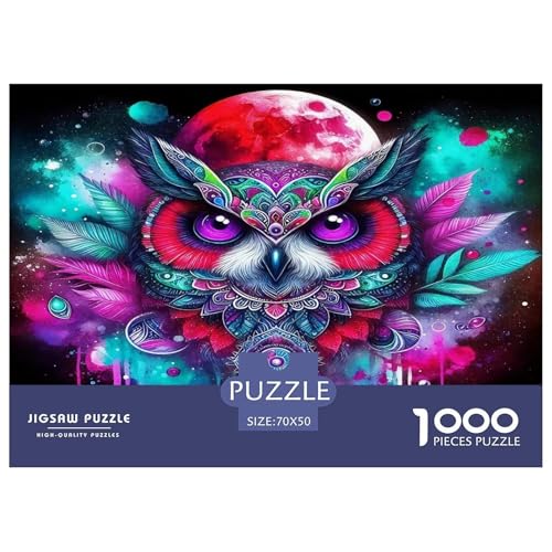 Eule1000Teile Schwierigesgroßes Puzzle Wildtiere Für Erwachsene Einzigartige Spielzeug SchwerStressabbau Für Dekorative Geschenke70x50cm/1000pcs von TFEDACVSS