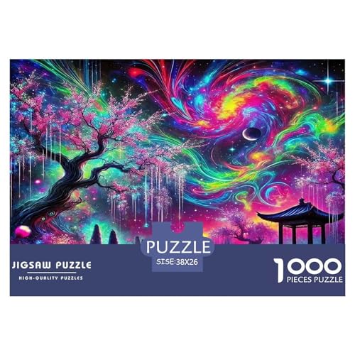 Fantasie Nacht Szene1000Stück Schwierigesgroßes Puzzle Fantasie Nacht Szene Für Erwachsene Und Kinder Ab 14 Jahren Einzigartige Spielzeug SchwerStressabbau Moderne Porträts38x26cm/1000pcs von TFEDACVSS