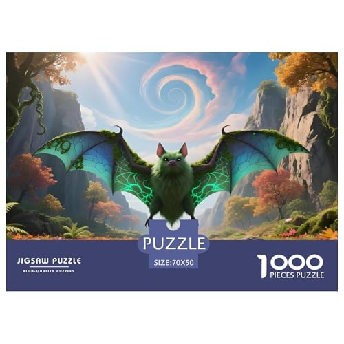 Fledermaus1000Teile PuzzlesWildtiere Für Erwachsene Familienspiele Herausforderndes Moderne Porträts70x50cm/1000pcs von TFEDACVSS