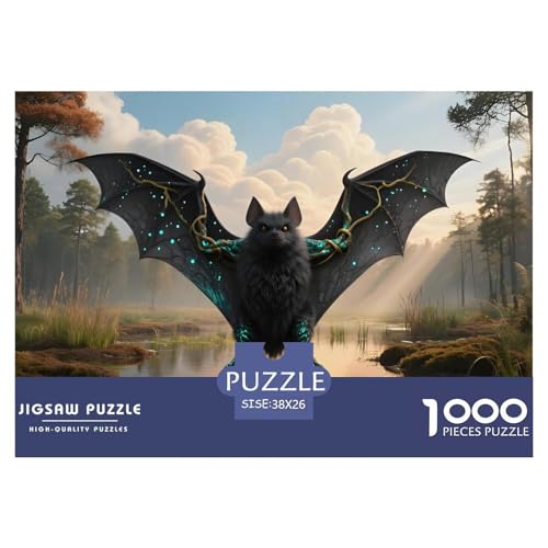 Fledermaus1000Teile PuzzlesWildtiere Für Erwachsene Pädagogisches StressabbauSpielzeug SchwerStressabbau Moderne Porträts38x26cm/1000pcs von TFEDACVSS