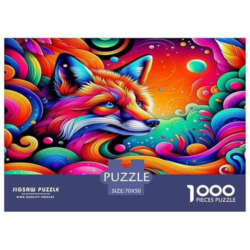 Fox1000Teile Schwierigesgroßes Puzzle Tierfuchs Für Erwachsene Einzigartige Spielzeug SchwerStressabbau Für Dekorative Geschenke70x50cm/1000pcs von TFEDACVSS