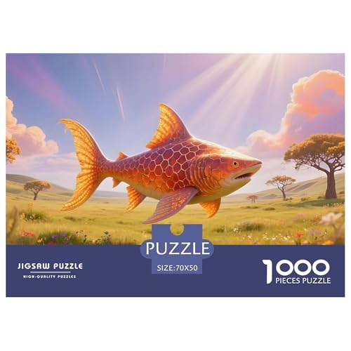Hai1000Teile BuntePuzzles Wildtiere Für Erwachsene Kinder Einzigartige Spielzeug SchwerStressabbau Für DekoRatteive Geschenke70x50cm/1000pcs von TFEDACVSS