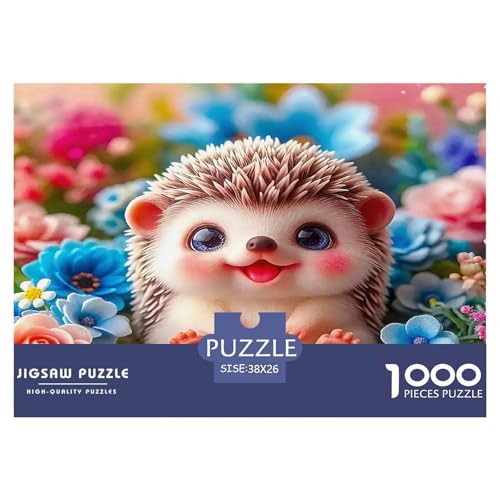Hedgehog1000Stück PuzzlesTier Hedgehog Für Erwachsene Und Kinder Ab 14 Jahren Pädagogisches StressabbauSpielzeug Denksport Moderne Porträts38x26cm/1000pcs von TFEDACVSS