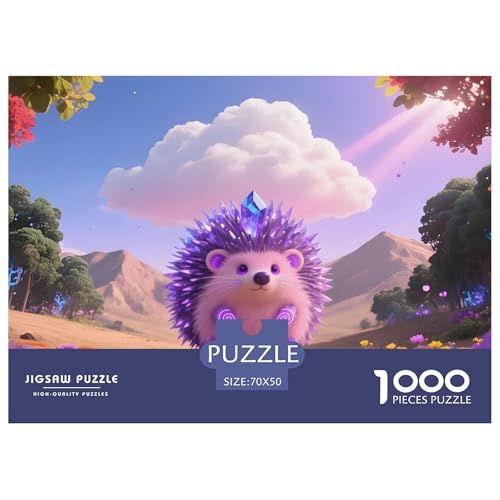 Hedgehog1000Teile BuntePuzzles Wildtiere Für Erwachsene Kinder Einzigartige Spielzeug SchwerStressabbau Für DekoRatteive Geschenke70x50cm/1000pcs von TFEDACVSS