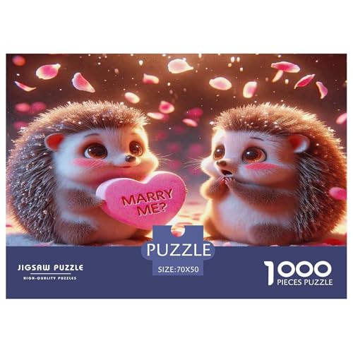 Hedgehog1000Teile BuntePuzzles Wildtiere Für Erwachsene Kinder Einzigartige Spielzeug SchwerStressabbau Für Dekorative Geschenke70x50cm/1000pcs von TFEDACVSS