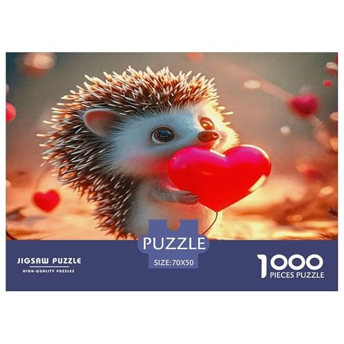 Hedgehog1000Teile BuntePuzzles Wildtiere Für Erwachsene Kinder Einzigartige Spielzeug SchwerStressabbau Für Dekorative Geschenke70x50cm/1000pcs von TFEDACVSS
