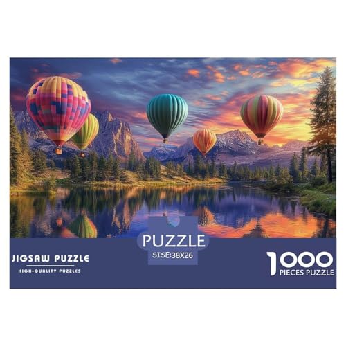 HeißluftBallon1000Teile PuzzlesFahrzeug Für Erwachsene Und Kinder Ab 14 Jahren Familienspiele Herausforderndes Für DekoRatteive Geschenke38x26cm/1000pcs von TFEDACVSS