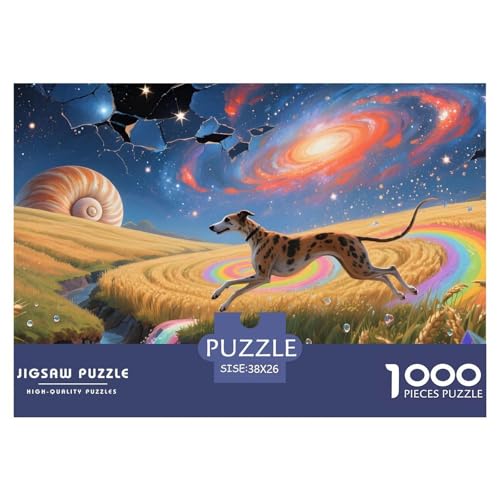 Hund1000Teile PuzzlesWildtiere Für Erwachsene Und Kinder Ab 14 Jahren Familienspiele Herausfordernde Für DekoRatteive Geschenke38x26cm/1000pcs von TFEDACVSS