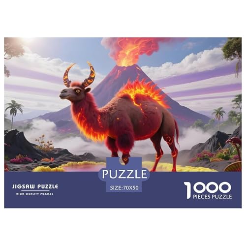 Kamel1000Stück Schwierigesgroßes Puzzle Wildtiere Für Erwachsene Und Kinder Ab 14 Jahren Einzigartige Spielzeug SchwerStressabbau Moderne Porträts70x50cm/1000pcs von TFEDACVSS