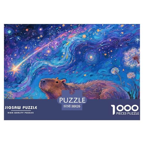 Kapibala1000Teile Puzzlessternenbeleuchteter Himmel Für Erwachsene Pädagogisches StressabbauSpielzeug SchwerStressabbau Moderne Porträts38x26cm/1000pcs von TFEDACVSS