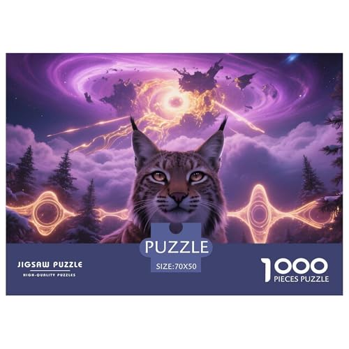 Katze1000Teile BuntePuzzles Wildtiere Für Erwachsene Kinder Einzigartige Spielzeug SchwerStressabbau Für DekoRatteive Geschenke70x50cm/1000pcs von TFEDACVSS
