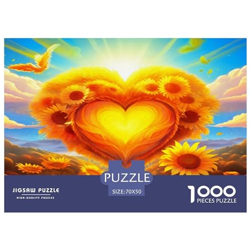 Liebe Blumen1000Stück Puzzle Liebe Blumen Für Erwachsene Und Kinder Ab 14 Jahren Familienspiele Herausforderndes Für Dekorative Geschenke70x50cm/1000pcs von TFEDACVSS
