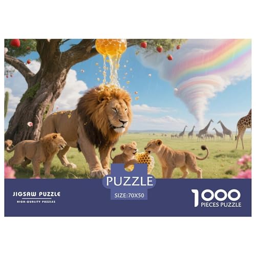 Löwen1000Teile PuzzlesWildtiere Für Erwachsene Und Kinder Ab 14 Jahren Familienspiele Herausfordernde Für DekoRatteive Geschenke70x50cm/1000pcs Löwen1000Teile PuzzlesWildtiere Für Erwachsene Und Kinder Ab 14 Jahren Familienspiele Herausfordernde Für DekoRatteive Geschenke70x50cm/1000pcs von TFEDACVSS