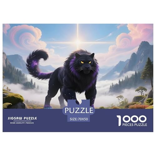 Löwen1000Teile Schwierigesgroßes Puzzle Wildtiere Für Erwachsene Einzigartige Spielzeug SchwerStressabbau Für DekoRatteive Geschenke70x50cm/1000pcs von TFEDACVSS