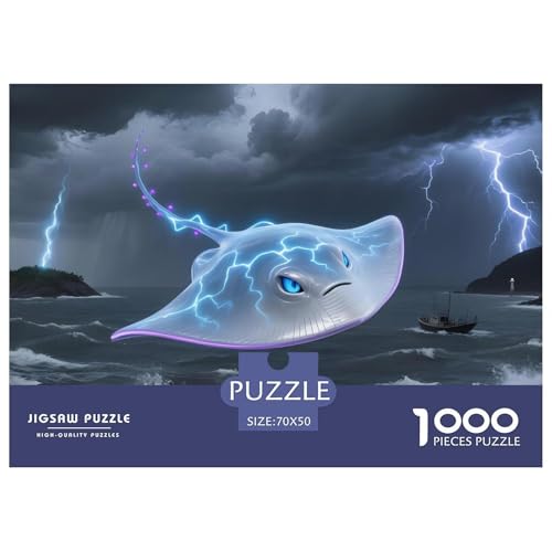 Manta Ray1000Teile BuntePuzzles Wildtiere Für Erwachsene Und Kinder Ab 14 Jahren Einzigartige Spielzeug Denksport Moderne Porträts70x50cm/1000pcs von TFEDACVSS