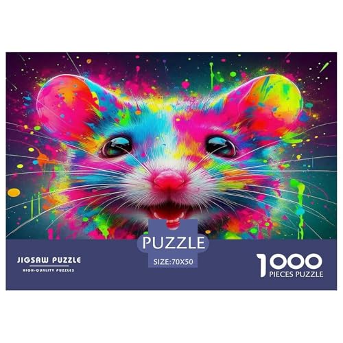 Maus1000Teile Schwierigesgroßes Puzzle Wildtiere Für Erwachsene Einzigartige Spielzeug SchwerStressabbau Für Dekorative Geschenke70x50cm/1000pcs von TFEDACVSS