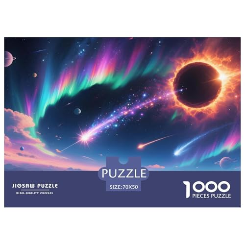 Meteor1000Teile PuzzlesSternenbeleuchteter Himmel Für Erwachsene Und Kinder Ab 14 Jahren Einzigartige Spielzeug SchwerStressabbau Moderne Porträts70x50cm/1000pcs von TFEDACVSS