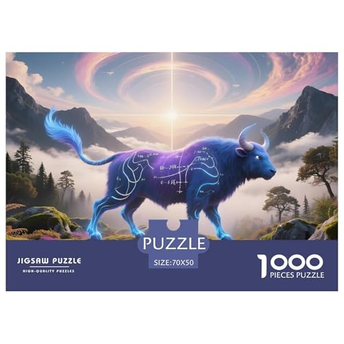 Nashörner1000Teile BuntePuzzles Wildtiere Für Erwachsene Kinder Einzigartige Spielzeug SchwerStressabbau Für DekoRatteive Geschenke70x50cm/1000pcs von TFEDACVSS