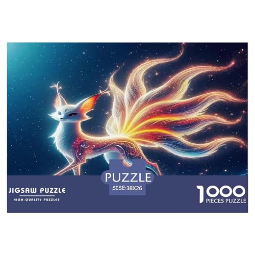Neun-Schwanz-Fuchs1000Stück BuntePuzzles Tierfuchs Für Erwachsene Und Kinder Ab 14 Jahren Einzigartige Spielzeug Denksport Moderne Porträts38x26cm/1000pcs von TFEDACVSS