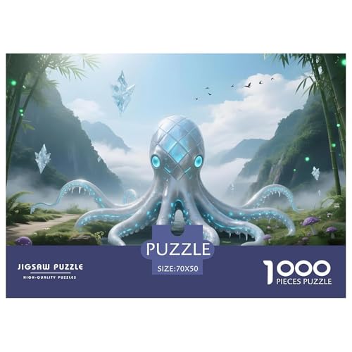Octopus1000Teile Schwierigesgroßes Puzzle Wildtiere Für Erwachsene Einzigartige Spielzeug SchwerStressabbau Für DekoRatteive Geschenke70x50cm/1000pcs von TFEDACVSS
