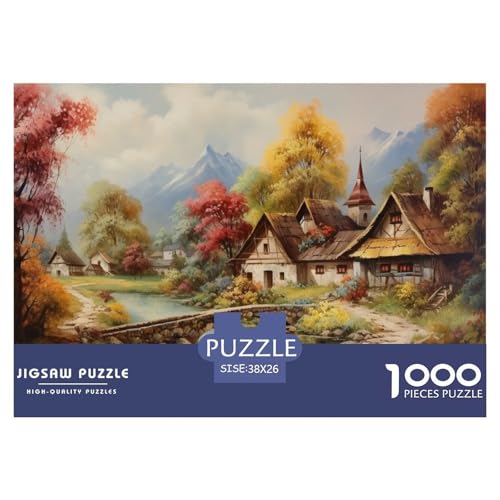 Paradies1000Teile PuzzlesDorf Für Erwachsene Und Kinder Ab 14 Jahren Familienspiele Herausforderndes Für DekoRatteive Geschenke38x26cm/1000pcs von TFEDACVSS