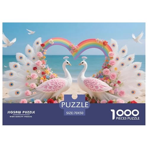 Pfauen1000Teile PuzzlesTiere Für Erwachsene Einzigartige Spielzeug Herausfordernde Für Dekorative Geschenke70x50cm/1000pcs von TFEDACVSS