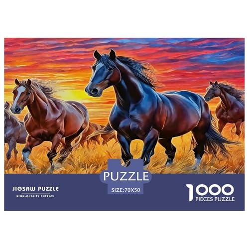 Pferd1000Teile PuzzlesTiere Pferd Für Erwachsene Und Kinder Ab 14 Jahren Einzigartige Spielzeug Herausfordernde Moderne Porträts70x50cm/1000pcs von TFEDACVSS