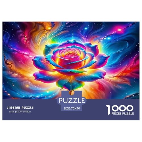 Rose1000Teile Schwierigesgroßes Puzzle Blumen Für Erwachsene Einzigartige Spielzeug SchwerStressabbau Für Dekorative Geschenke70x50cm/1000pcs von TFEDACVSS