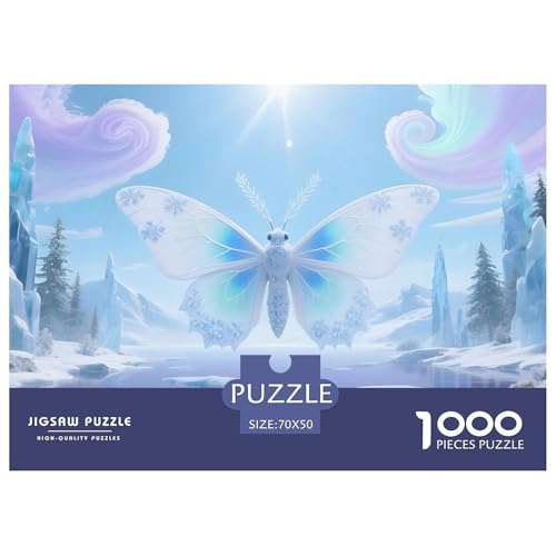 Schmetterling1000Teile Schwierigesgroßes Puzzle Wildtiere Für Erwachsene Einzigartige Spielzeug SchwerStressabbau Für DekoRatteive Geschenke70x50cm/1000pcs von TFEDACVSS
