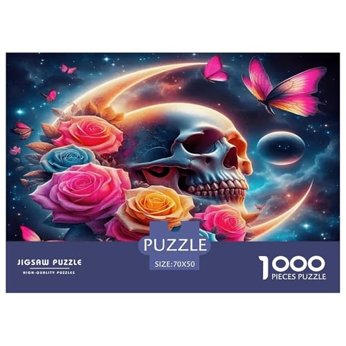 Skelett1000Stück Puzzle Halloween Skelett Für Erwachsene Und Kinder Ab 14 Jahren Einzigartige Spielzeug Herausfordernde Moderne Porträts70x50cm/1000pcs von TFEDACVSS