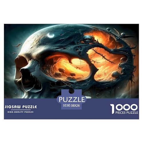 Skelett1000Teile BuntePuzzles Halloween Skelett Für Erwachsene Kinder Pädagogisches StressabbauSpielzeug Denksport Moderne Porträts38x26cm/1000pcs von TFEDACVSS