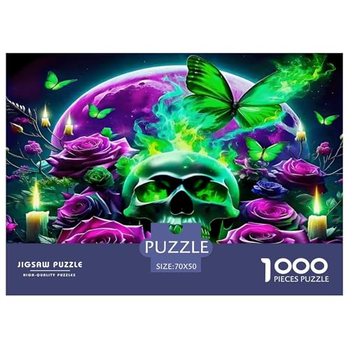 Skelett1000Teile BuntePuzzles Halloween Skelett Für Erwachsene Und Kinder Ab 14 Jahren Familienspiele Denksport Moderne Porträts70x50cm/1000pcs von TFEDACVSS