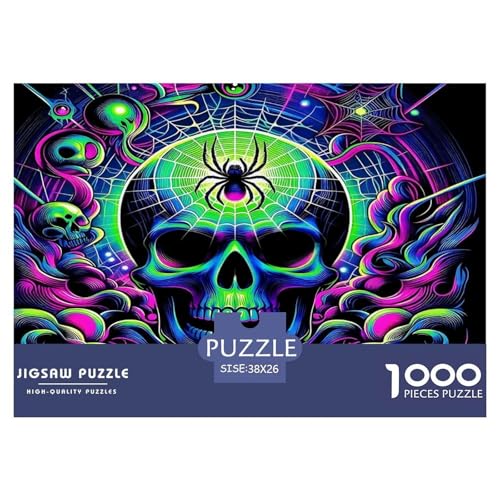 Skelett1000Teile Schwierigesgroßes Puzzle Halloween Skelett Für Erwachsene Pädagogisches StressabbauSpielzeug Herausforderndes Moderne Porträts38x26cm/1000pcs von TFEDACVSS