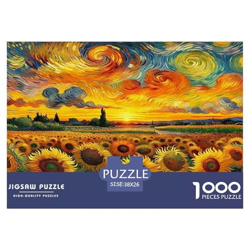 Sonnenblumen1000Teile PuzzlesSonnenblumen Für Erwachsene Und Kinder Ab 14 Jahren Familienspiele Herausfordernde Für Dekorative Geschenke38x26cm/1000pcs von TFEDACVSS
