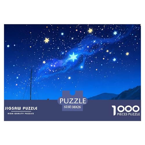 Sternenmeer1000Teile PuzzlesSternenbeleuchteter Himmel Für Erwachsene Familienspiele Denksport Für Dekorative Geschenke38x26cm/1000pcs von TFEDACVSS